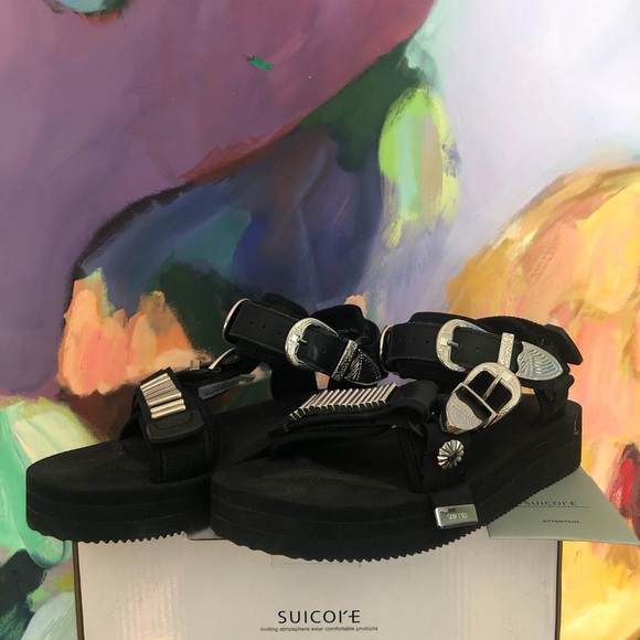 TOGA Pulla Shoes - TOGA X SUICOKE - NIB Depa 2TOG2 Studded Sandal